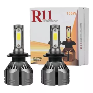 Lâmpada Led Carro R11 H4 6000k 8000 Lumen Super Branca Xenon