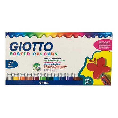 Tempera En Pomo Giotto X12 Unidades Poster Colours