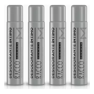 Kit Com 4 Desodorantes Intimo Masculino Racco For Men 100 Ml