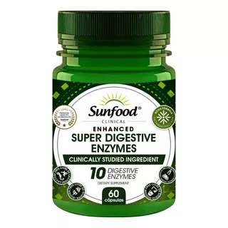 Super Digestive Enzymes 60 Cáps Sunfood  Original Envio24h