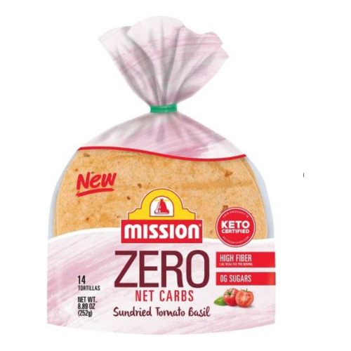 Mission Zero Net Carb, Tortillas Sundried Tomato Basil 252g