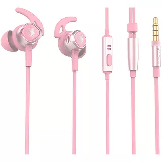 Fone De Ouvido In-ear Gamer Sades Wings 20 Earphone Shark Ae Cor Rosa