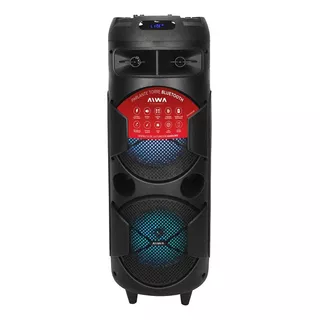 Parlante Torre Bluetooth Aiwa Aw-t600d Fm Usb Sd 5000w Color Negro