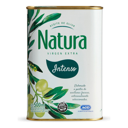 Aceite de oliva virgen extra intenso Natura en latasin TACC 500 ml 