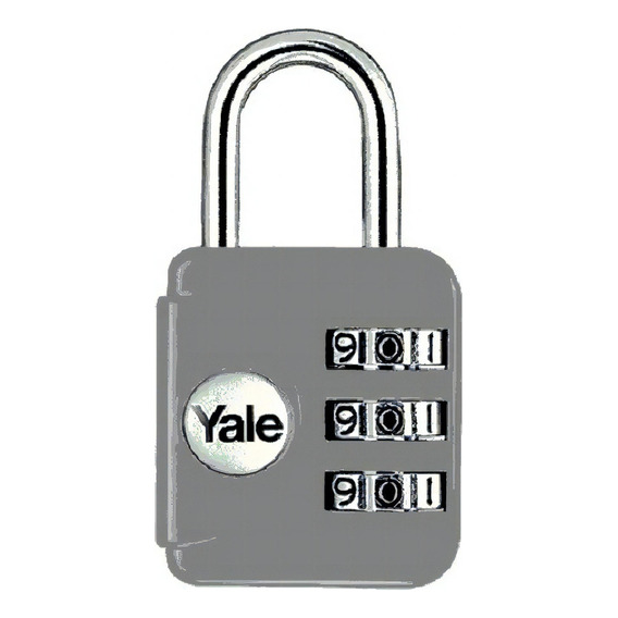 Candado De Combinación Yale 30mm Valijas, Lockers, Viajeros Color Gris