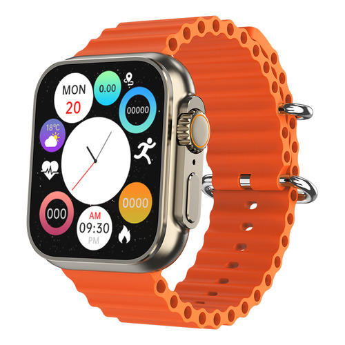 Smartwatch Reloj Inteligente Jd Praga 1.91 Naranja + Malla Adicional Rosa Bluetooth Llamadas Spo2 Presión Arterial Múltiples Modos Deportivos