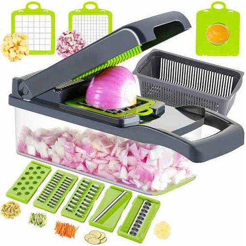 Rayador Picador De Verduras 14 En 1 Multifuncional Cocina