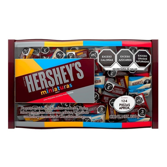Chocolates Hersheys Miniatura Bolsa 850g
