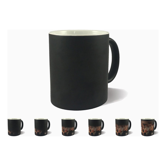 Taza Mágica Negro Mate 11oz 48 Pz Para Sublimación T L P