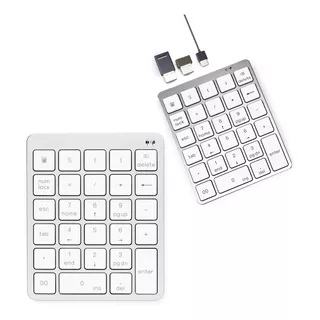 Teclado Numérico Usb Inalámbrico Bluetooth Con Hub Recargabl