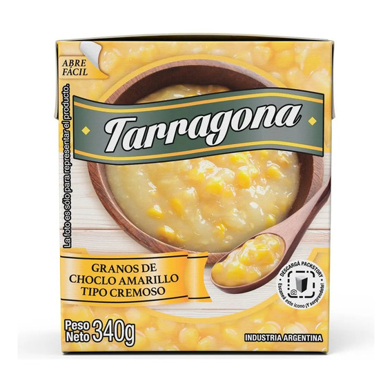 Paquete De Choclo Amarillo Cremoso Tetra 340g Tarragona 