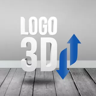 Logo 3d + Filtro Realidade Aumentada Efeito Flutuando Sombra