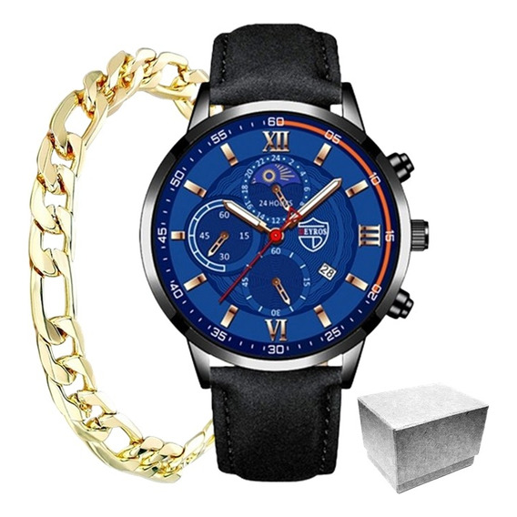 Combo Reloj + Pulsera Para Hombre Referencia 001