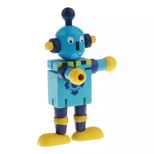 Juguetes De Acción De Robots Marionetas De Madera De Nogal 