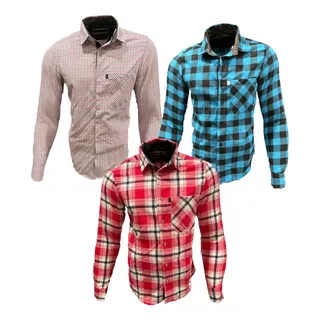 Oferta 3 Pack Camisas Para Caballero Corte Slim 100% Algodón