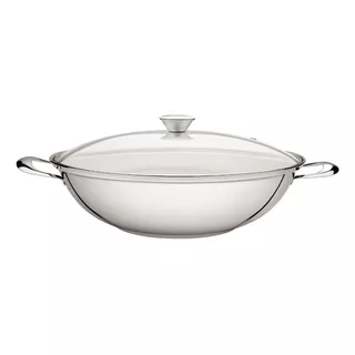 Wok Tramontina Ventura 34 Cm 5,7 L Cor Aço Inox