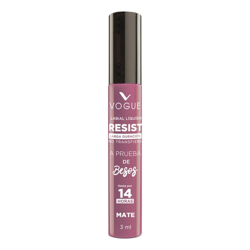 Labial Larga Duracion Resist Vogue Acabado Mate Color Linda