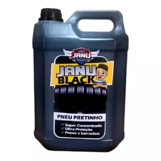 Pneu Pretinho Automotivo Resistente A Agua 5l Janublack Cor Preto