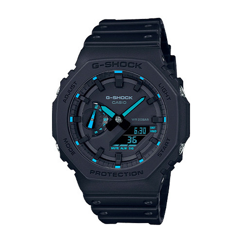 Reloj Casio G-shock Ga-2100-1a2dr Color de la correa Negro Color del bisel Gris Color del fondo Gris