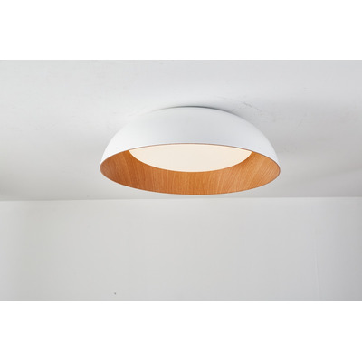 Plafon Led Well 36w Blanco Madera Deco Moderno 50cm Vig