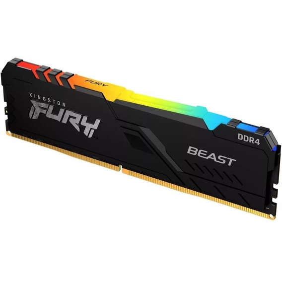 Memoria Ram Gamer Ddr4 16gb 3200mhz Kingston Fury Beast Rgb!