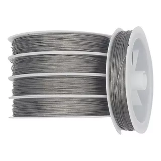 10 Rollos Tanza Metalizada De Acero 0.45mm X50m Armado Bijou