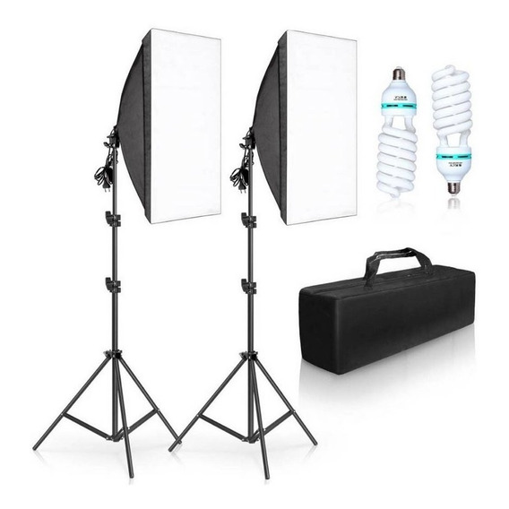 Kit De Iluminación Softbox Doble Socket Fotográfico  Rl05