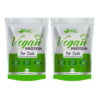 2 Vegan Protein Proteina Para Cocinar Fnl 800g S/sabor Whey