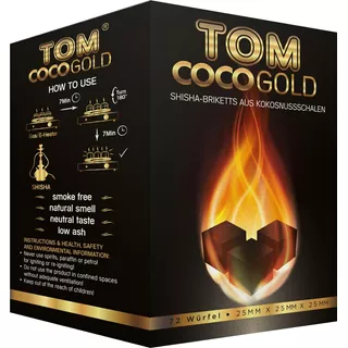 Carbón Para Shisha Tom Coco Gold ( 1kg)