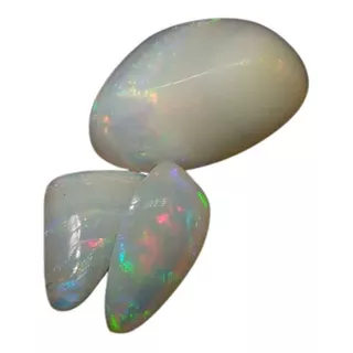 Kit 3 Opal Pedra Preciosa Natural Crystal E White 11,00 Ct's