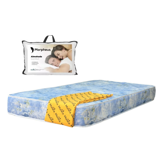 Colchón Alto De Una Plaza + Almohada Combo Mulata®