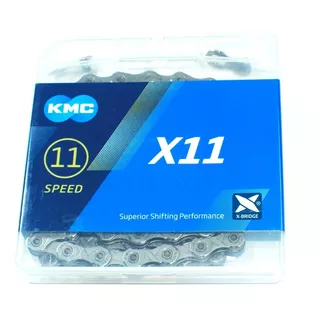 Cadena Kmc X11 Gris Plata 11v 118 Eslabones C/ Master Link