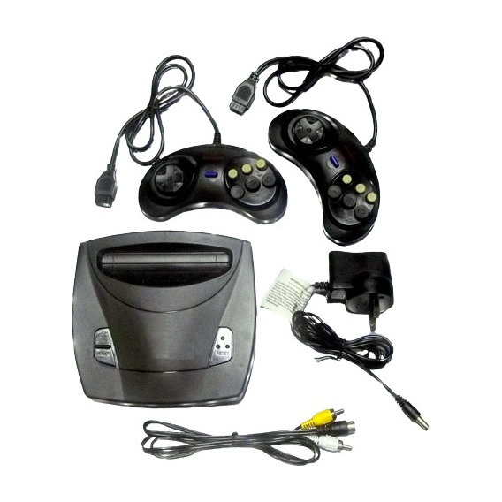 Consola Para Cartuchos Sega 16 Bits + 2 Joysticks 6 Botones