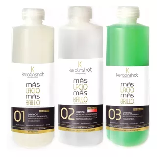 Alaciado Japonés + Shampoo Neutro +  Posalisado 3 X 250 Ml