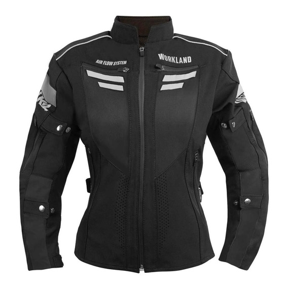 Chamarra Motociclista Mujer Impermeable Protectores Wkl Ngo