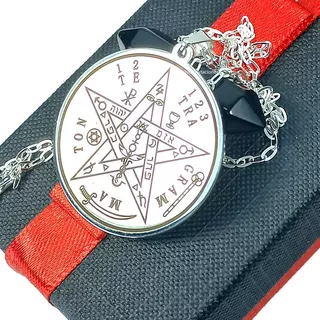 Tetragramaton Acero + Cadena De Plata 925- Pentalfa - Caja