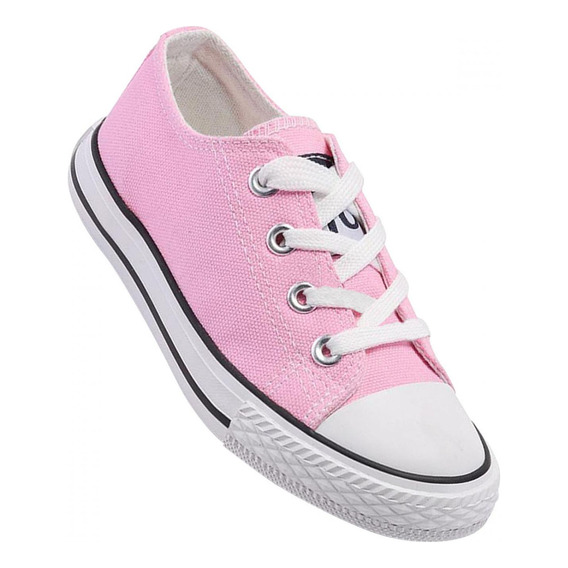 Zapatilla Infantil De Lona Urbana Casual - Rosa - 7194