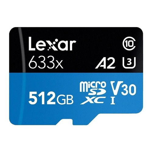 Tarjeta de memoria Lexar LSDMI512BB-633A  High-Performance 633x con adaptador SD 512GB