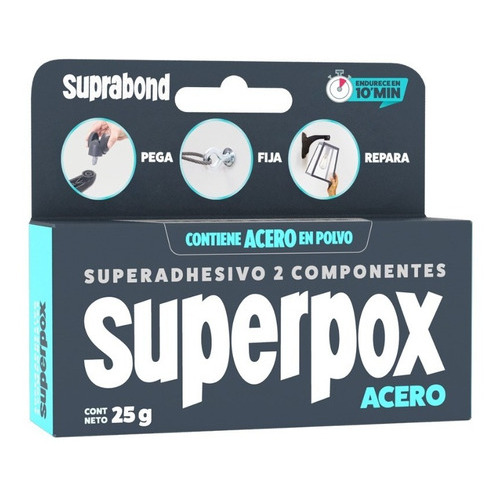 Pegamento Doble Componente Suprabond Superpox Acero