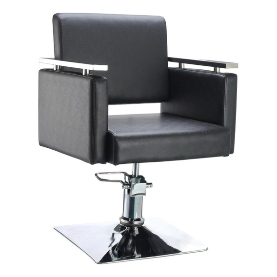 Silla Sillon De Barberia Hidraulico Estetica Salon Giratorio Color Negro