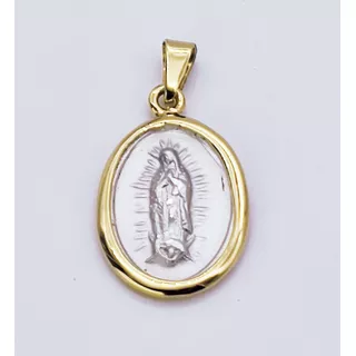 Medalla Doble Cara En Plata Virgen De Guadalupe Y Papa Jp M
