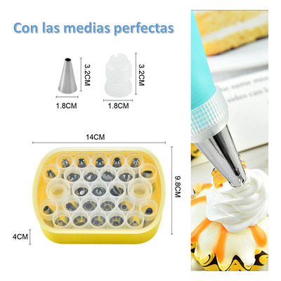 Set De 25 Duyas Pasteleras + 2 Coples En Practico Estuche