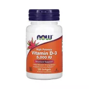 Suplemento Em  Cápsulas Now Foods  Vitamin D3 5000 Iu Vitaminasvitamin D3 5000 Iu Em Pote 120 Un