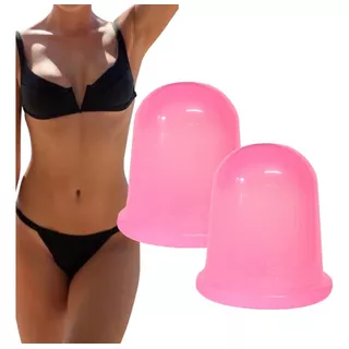 2 Ventosa Silicone Gr Menos Celulite Gordura Flacidez Estria