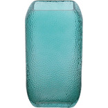 Vaso Decorativo Enfeite Decoração 25x16x16cm Vidro Azul