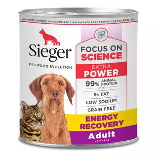 Alimento Sieger Focus On Science Energy Recovery Para Perro/gato Adulto Sabor Mix En Lata De 340 g