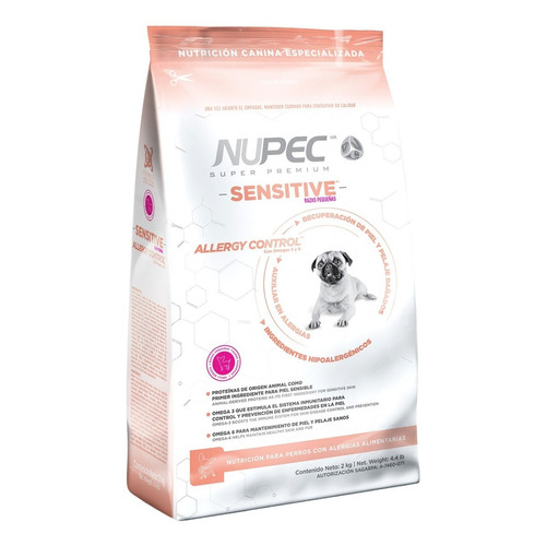 Alimento Nupec Nutrición Especializada Sensitive para perro adulto de raza  pequeña sabor mix en bolsa de 2kg