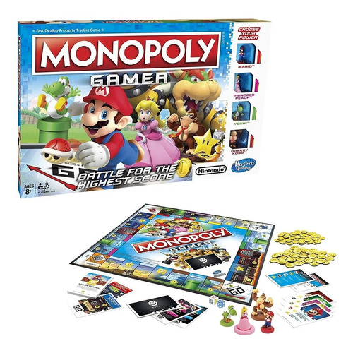 Juego De Mesa Hasbro Gaming Monopoly Gamer Clásico +8 Años