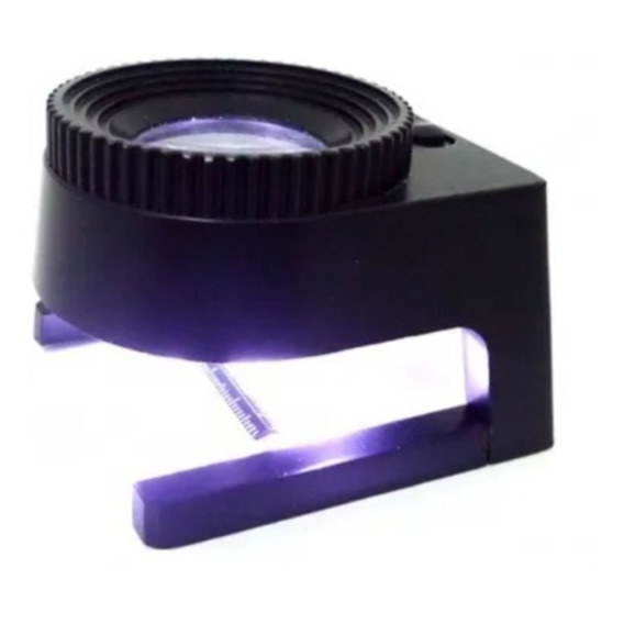 Lupa Cuenta Hilos Galileo Con Luz Led Y Escala Plegable 20x