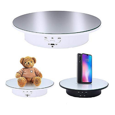 Soporte Plato De Exhibicion Giratorio Motorizado Usb White 